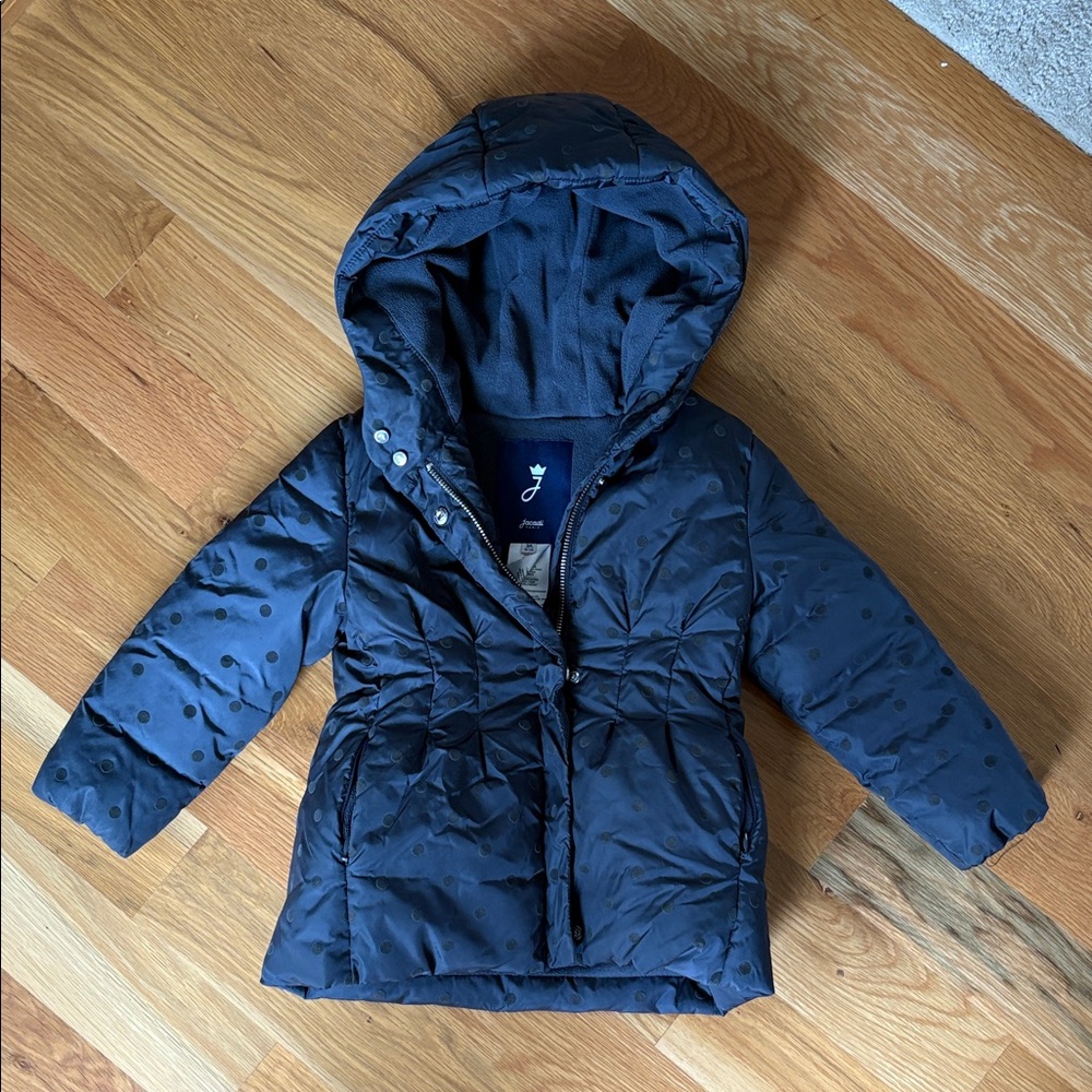 Jacadi Dark Gray Puffer Jacket for Kids Sz 3 in EUC